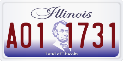 IL license plate A011731