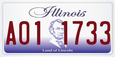 IL license plate A011733