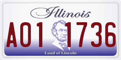 IL license plate A011736