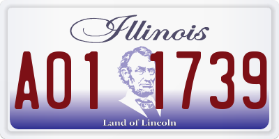 IL license plate A011739