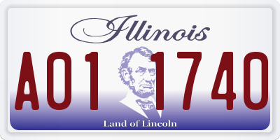 IL license plate A011740