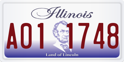 IL license plate A011748