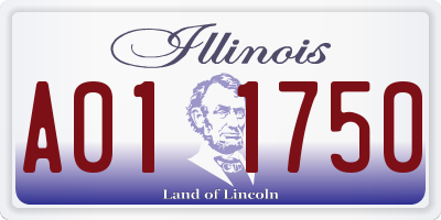 IL license plate A011750