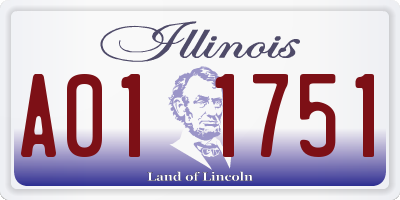 IL license plate A011751