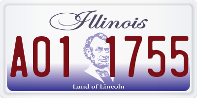 IL license plate A011755