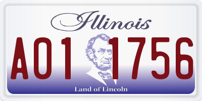 IL license plate A011756