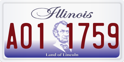 IL license plate A011759