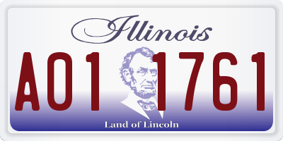 IL license plate A011761