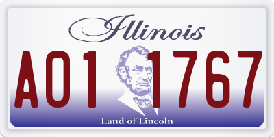 IL license plate A011767