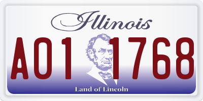 IL license plate A011768