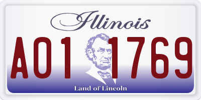 IL license plate A011769