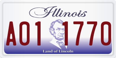 IL license plate A011770