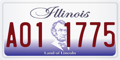 IL license plate A011775