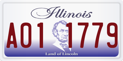 IL license plate A011779