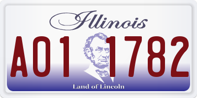 IL license plate A011782