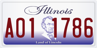 IL license plate A011786