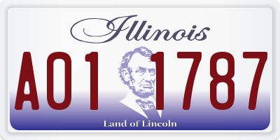 IL license plate A011787