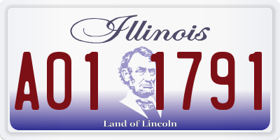 IL license plate A011791