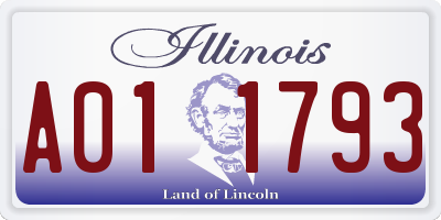 IL license plate A011793