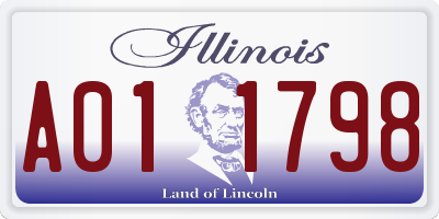 IL license plate A011798