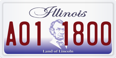 IL license plate A011800