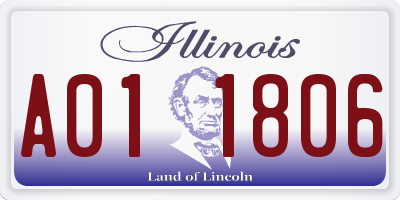 IL license plate A011806