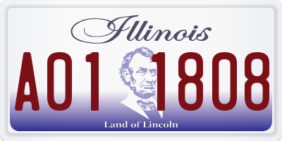 IL license plate A011808