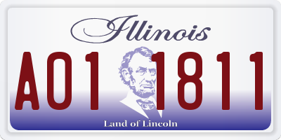 IL license plate A011811