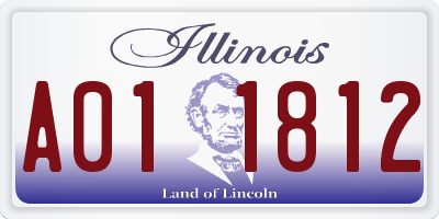 IL license plate A011812