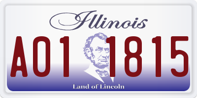 IL license plate A011815