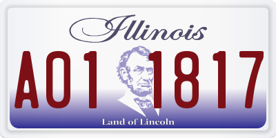 IL license plate A011817