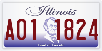 IL license plate A011824