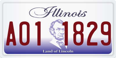 IL license plate A011829