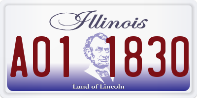 IL license plate A011830