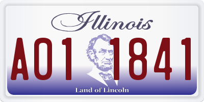 IL license plate A011841