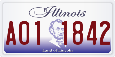 IL license plate A011842