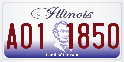 IL license plate A011850