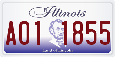 IL license plate A011855