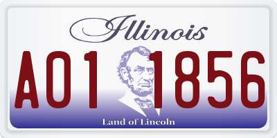 IL license plate A011856