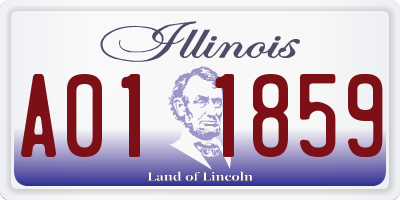 IL license plate A011859