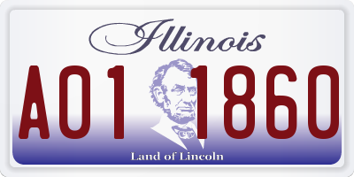 IL license plate A011860