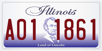 IL license plate A011861