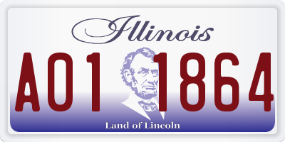 IL license plate A011864