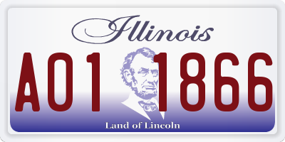 IL license plate A011866