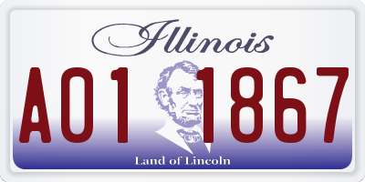 IL license plate A011867