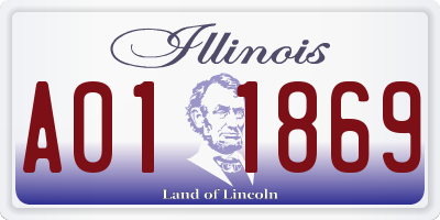 IL license plate A011869