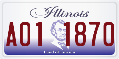 IL license plate A011870