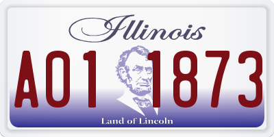 IL license plate A011873