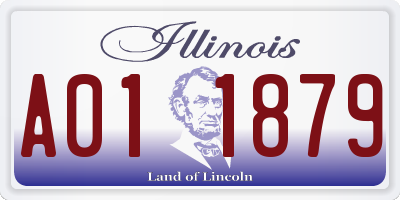 IL license plate A011879