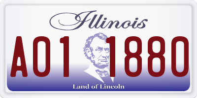 IL license plate A011880